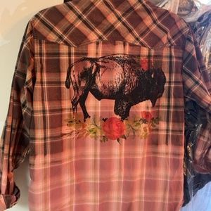 Vintage Western BKE Buffalo Long Sleeve Ambre Plaid